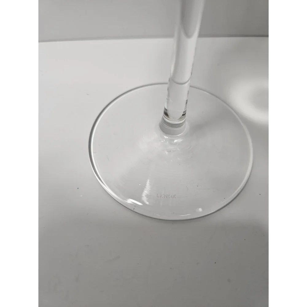 Vintage Lenox British Colonial Scenic Palm Crystal Green Wine Glasses Set Of 3